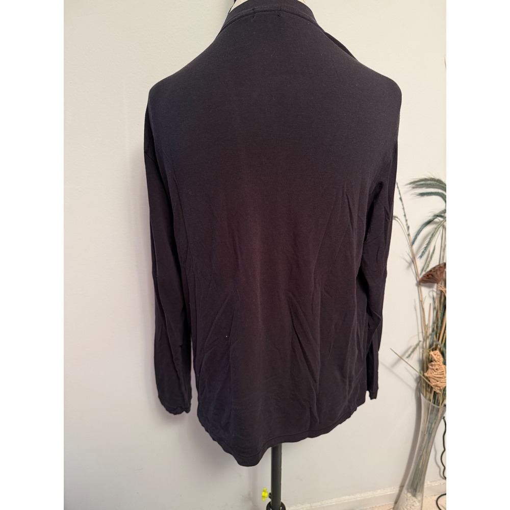 Skims Long Sleeve‎ Crew Neck T-Shirt Black Modal Blend Size M